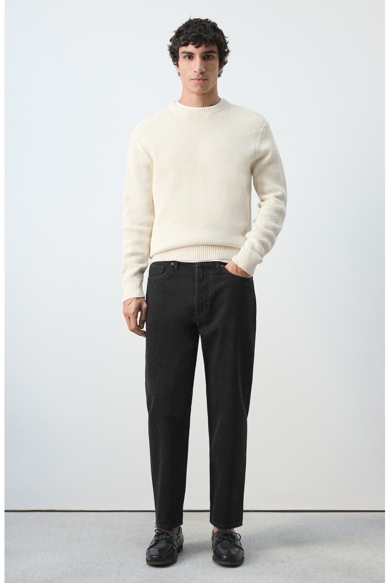 Crewneck Cotton Blend Sweater, Alternate, color, ECRU