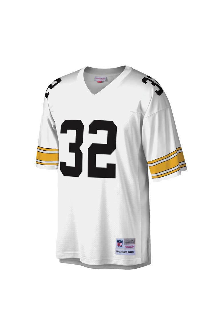 Men's Mitchell & Ness Franco Harris White Pittsburgh Steelers Legacy Replica Jersey, Alternate, color, White