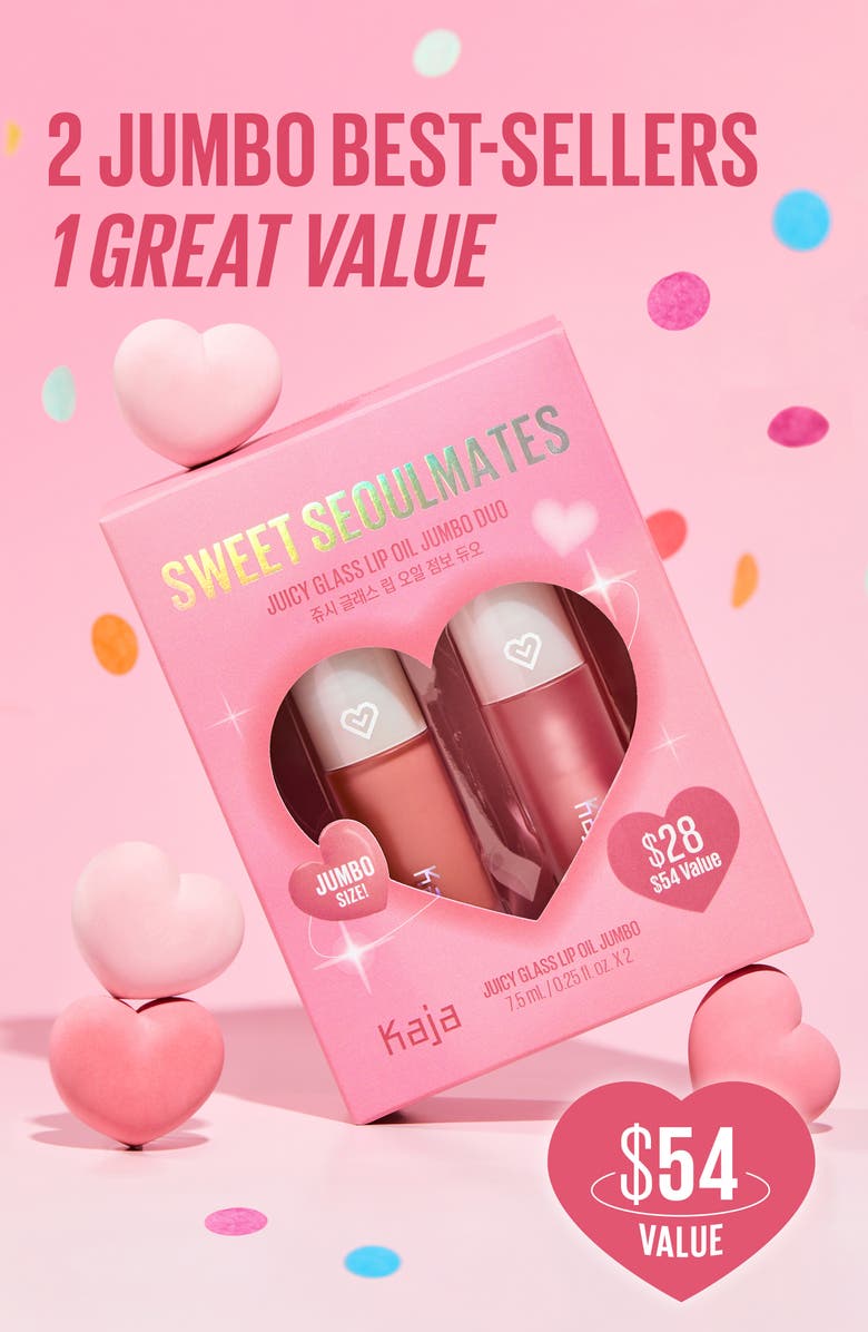 Kaja Sweet Seoulmates Juicy Glass Lip Oil Duo $54 Value, Alternate, color, Pink Multi
