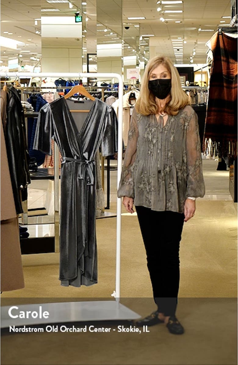 Velvet Faux Wrap Dress, sales video thumbnail
