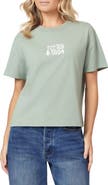 Scotch & Soda Dyed Boxy Crop Graphic T-Shirt