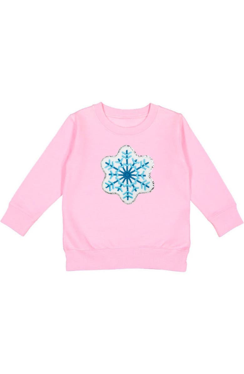 Sweet Wink Snowflake Patch Sweatshirt, Main, color,