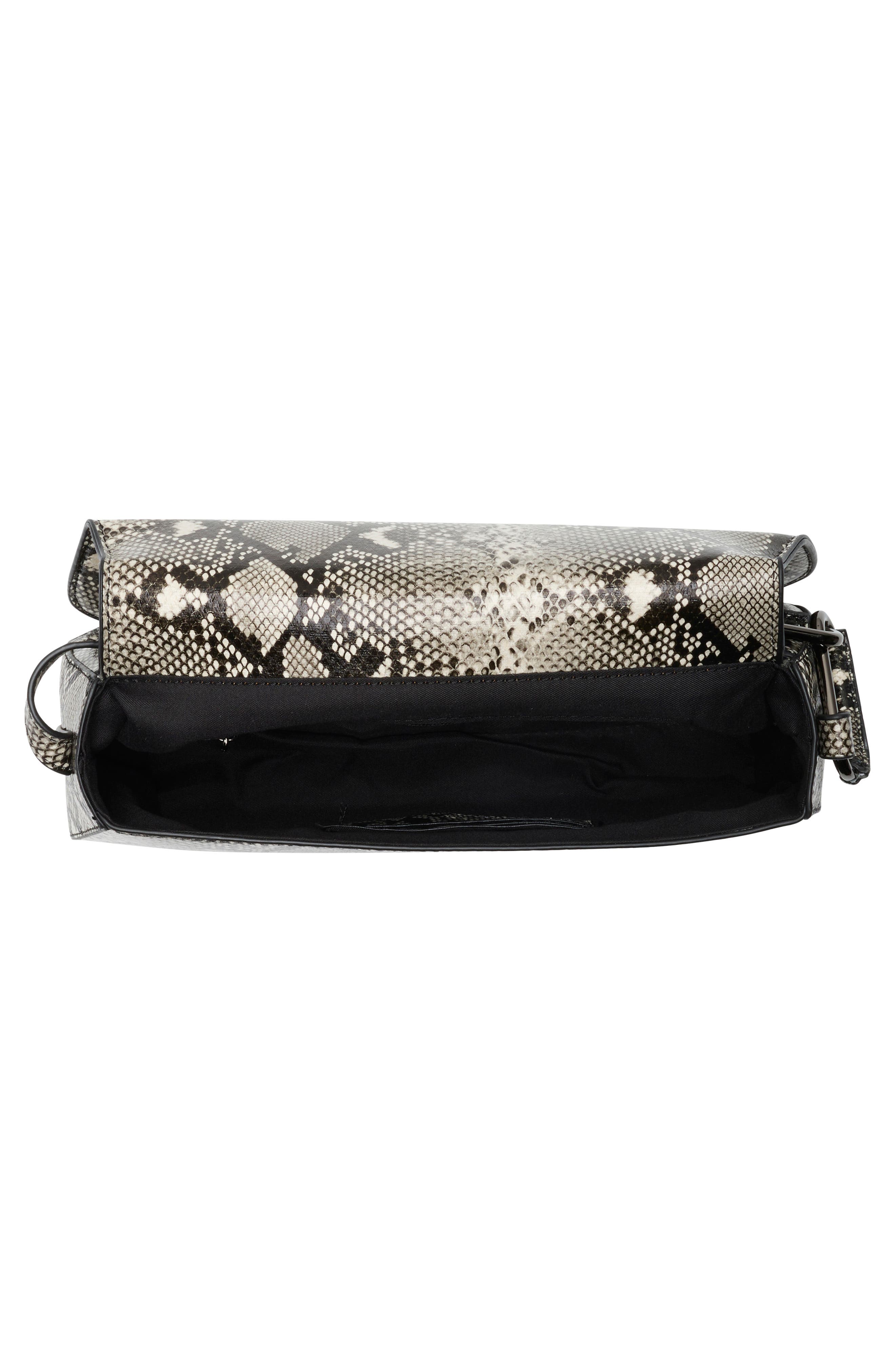 Asymmetrical Faux Leather Hobo Bag, Alternate, color, SNAKE