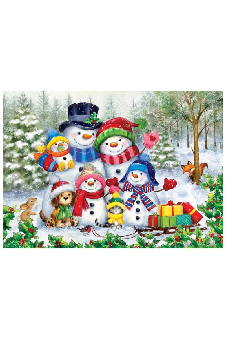 Frosty Moments 500 Piece Glitter Puzzle, Alternate, color, Multicolor