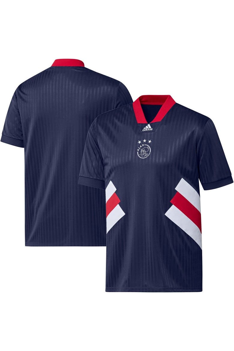 Men's adidas Navy Ajax Football Icon Jersey, Main, color, Navy