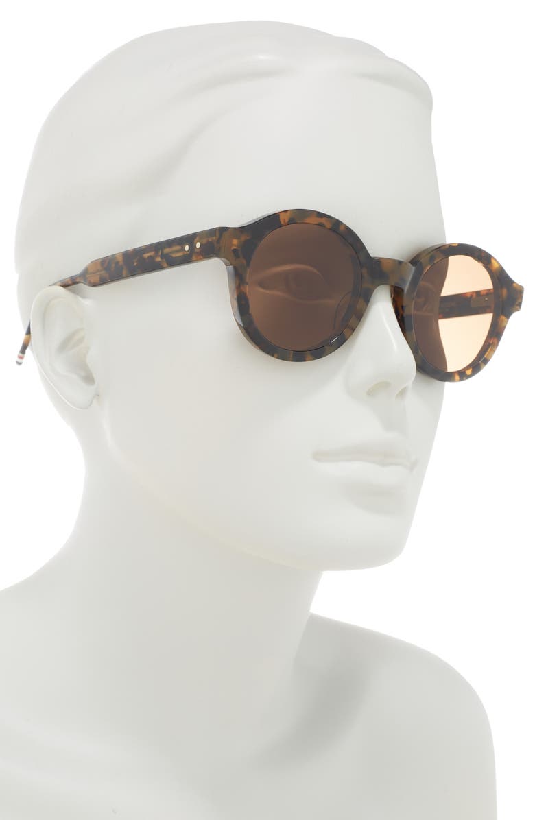 Thom Browne 47mm Round Sunglasses, Alternate, color, 