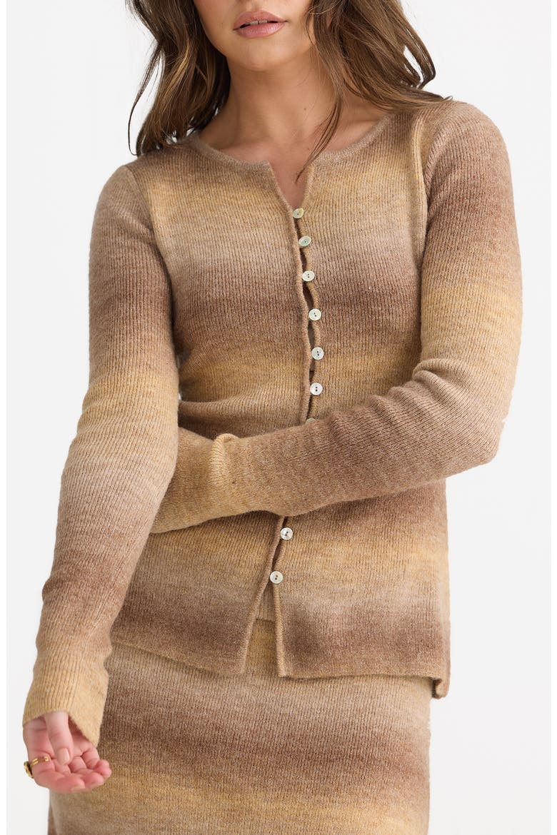 Essence Cardigan, Main, color, CARAMEL OMBRE