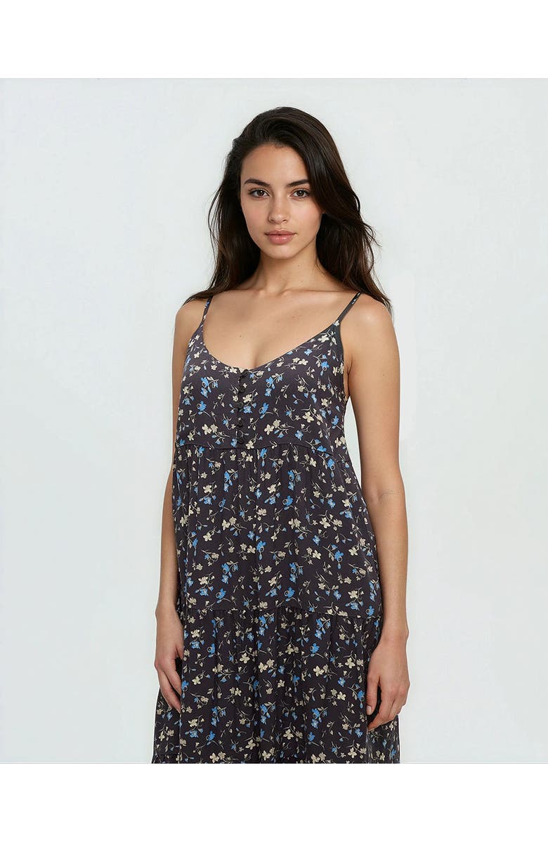 tentree EcoWoven Crepe Hopewell Dress, Alternate, color, Graphite/Scattered Floral