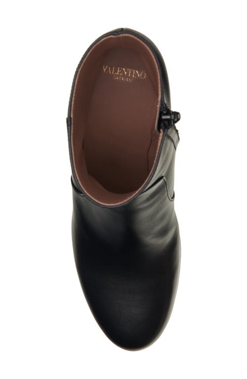 Valentino Garavani Fawcette Platform Ankle Boot In Calfskin 90mm Woman Black 42 In Black