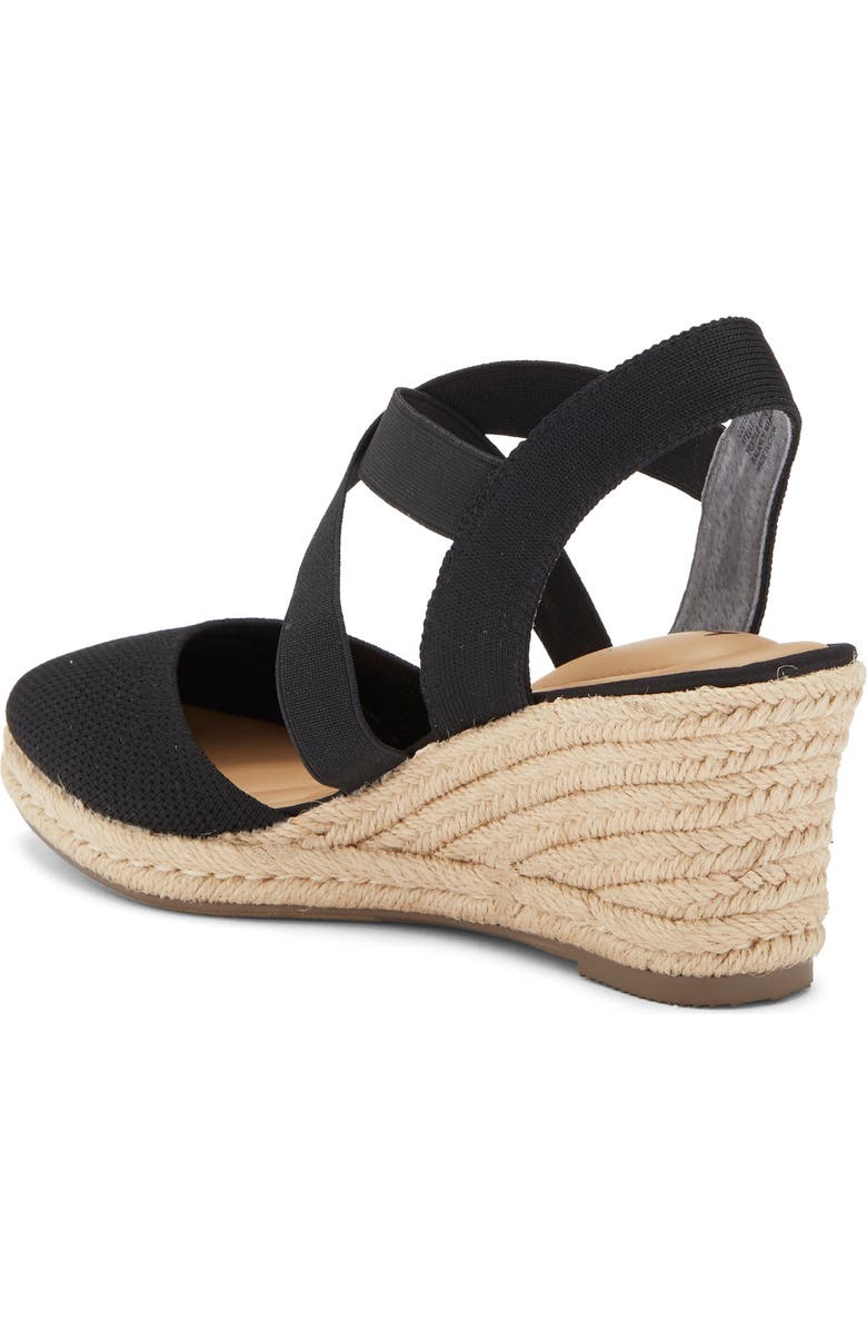 Me Too Stelle Espadrille Wedge Sandal, Alternate, color, Black