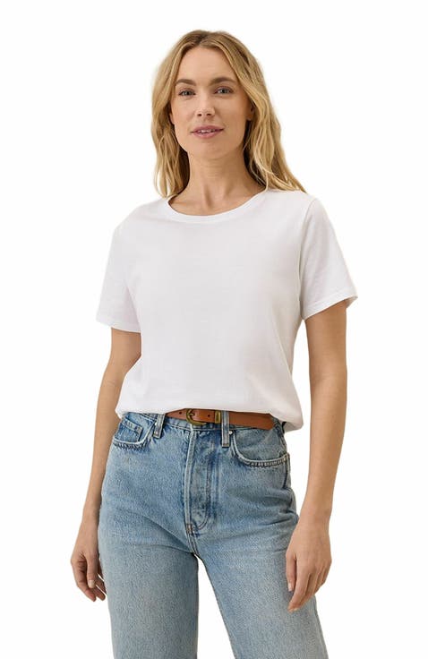 Organic Cotton Luxe Stretch Jersey Slim Tee