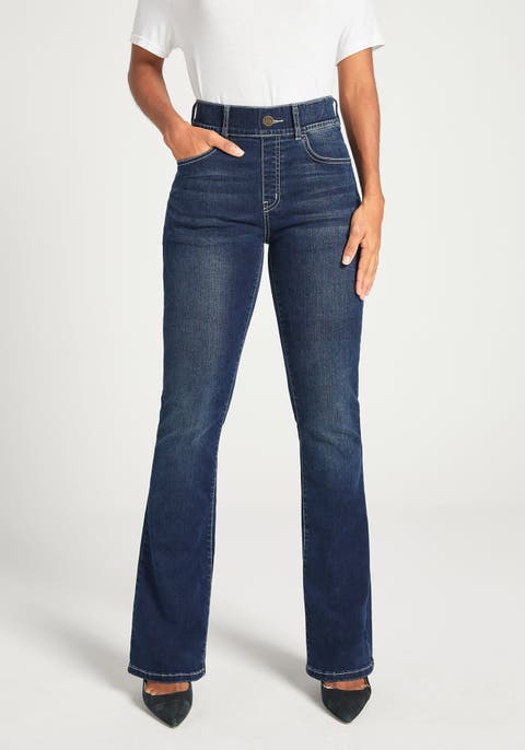 Signature Mid Rise Stretch Denim Bootcut Jeans