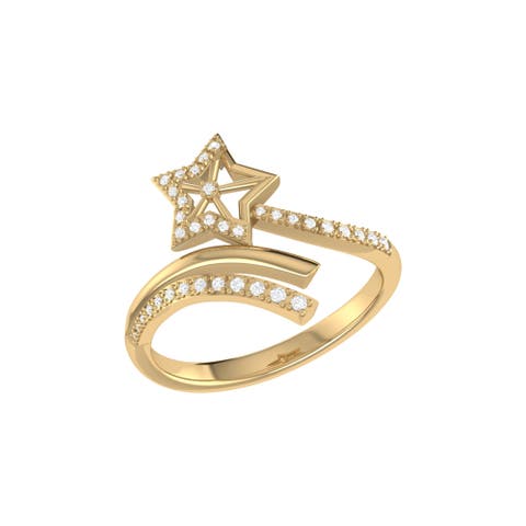 Star Spangled Night Sterling Silver Diamond Ring