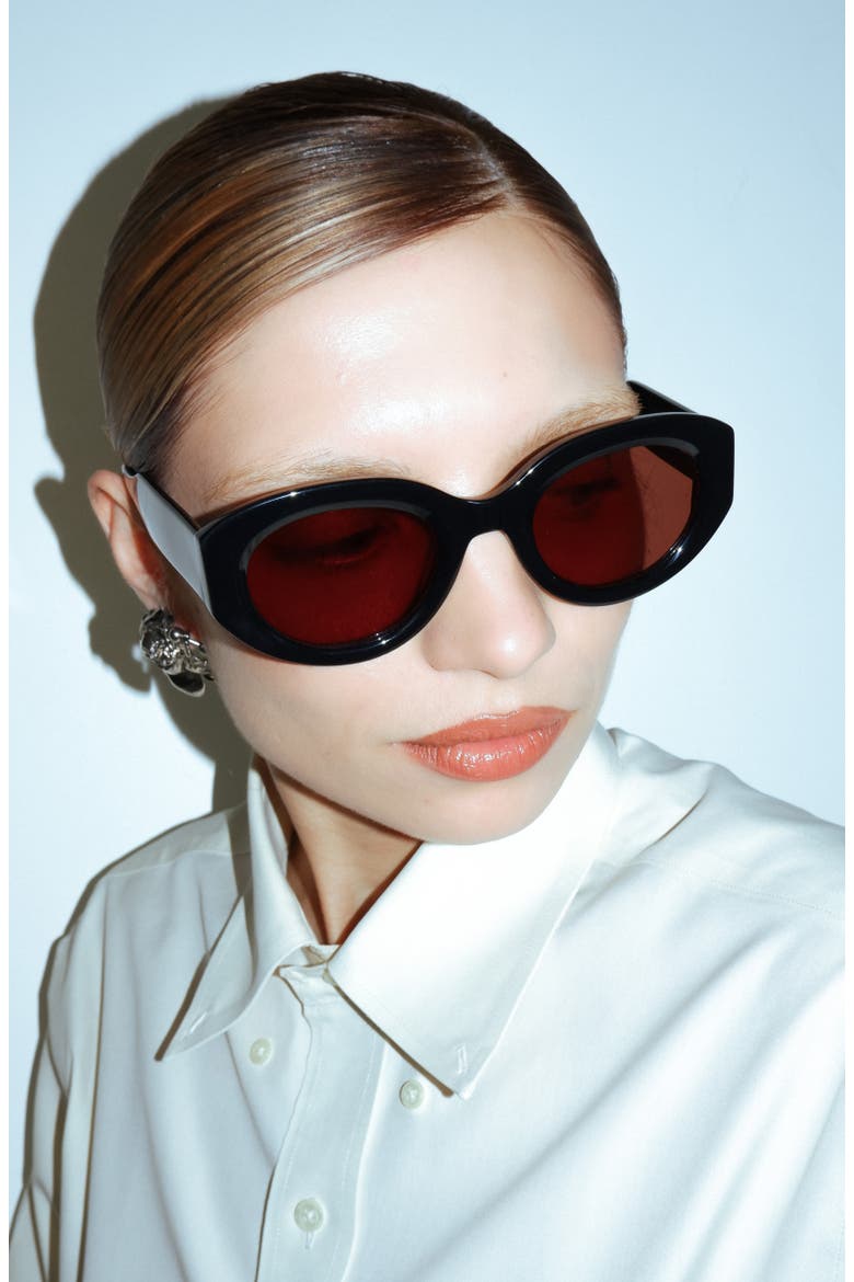 Luxe Voltaire Sunglasses, Alternate, color, Onyx