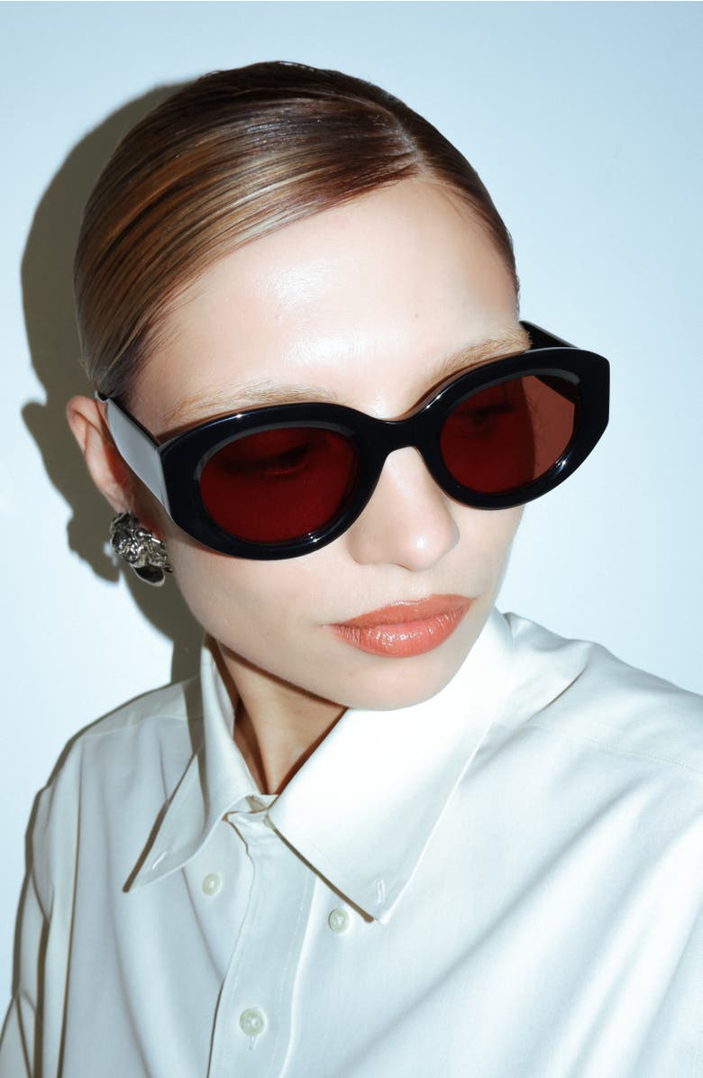 Reality Eyewear Luxe Voltaire Sunglasses, Alternate, color, Onyx