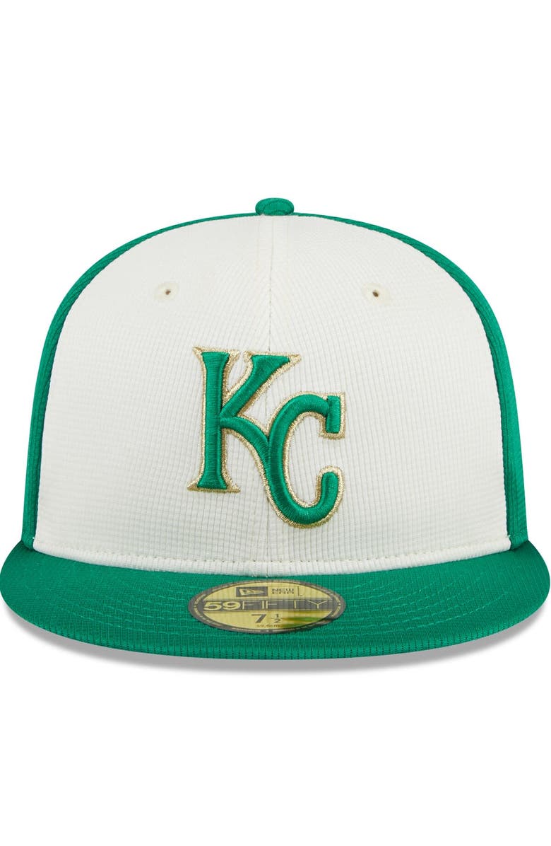 New Era Men's New Era White/Green Kansas City Royals 2024 St. Patrick's Day 59FIFTY Fitted Hat, Alternate, color, 