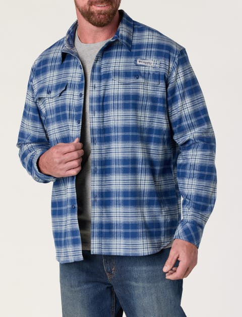 Big & Tall PFG Topwater Tech Flannel Sport Shirt