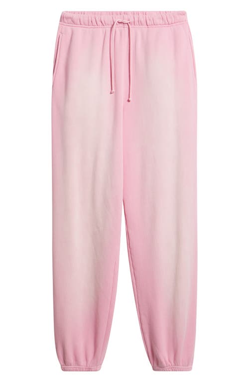 Elwood Core Organic Cotton Brushed Terry Sweatpants In Pink