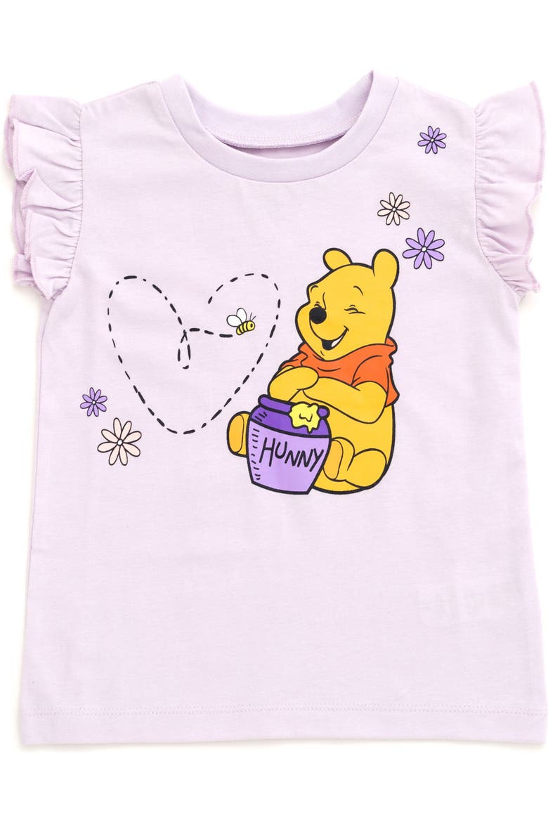 Winnie The Pooh Girls' 2-pack Short Sleeve Graphic T-shirts (baby), Alternate, color, Pooh Purple Yellow