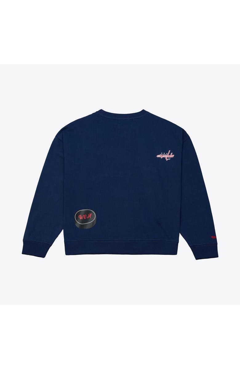 Mitchell & Ness Women's Mitchell & Ness  Navy Washington Capitals Crewneck Sweatshirt, Alternate, color, Navy