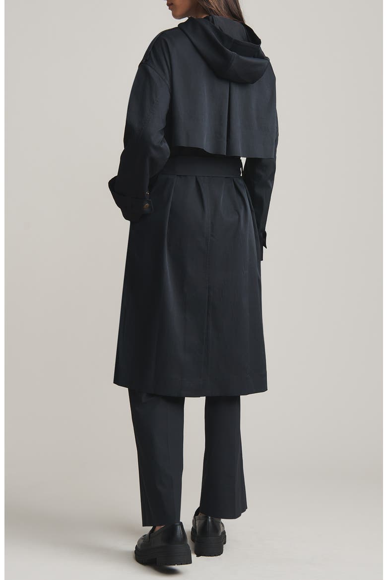 Utility Trench Coat, Alternate, color, BLACK