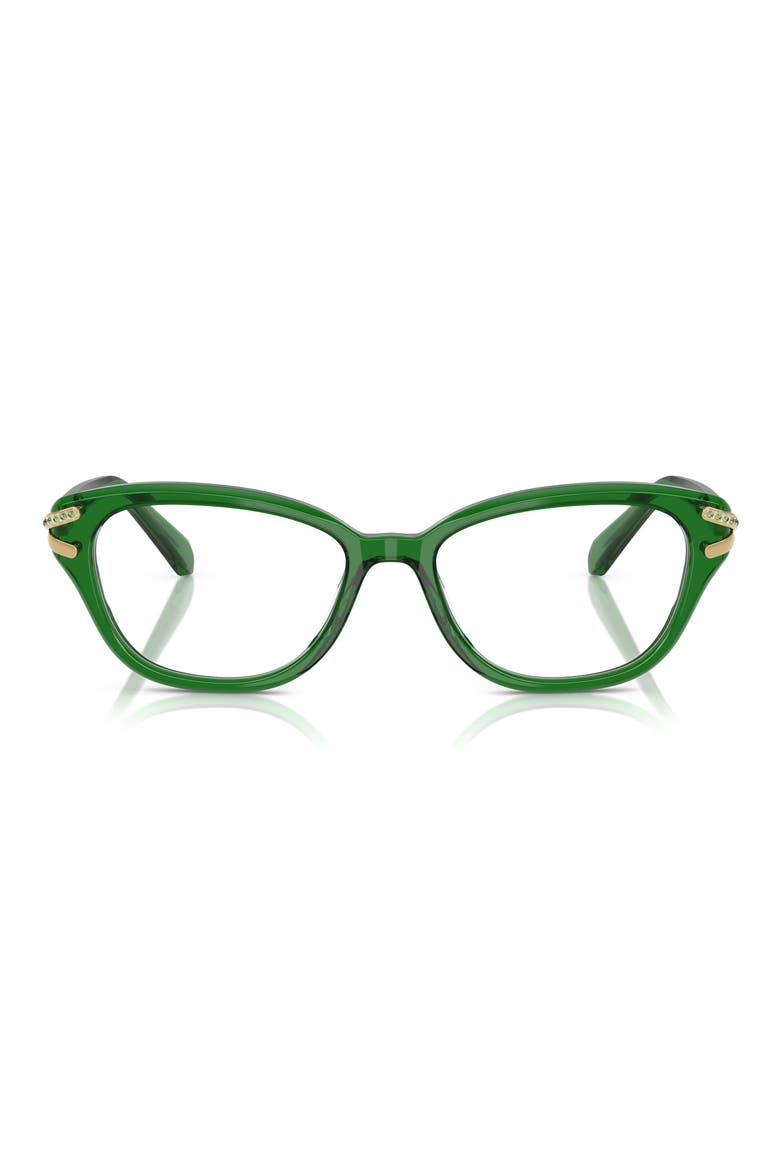 52mm Pillow Optical Glasses, Main, color, TRANSPARENT GREEN