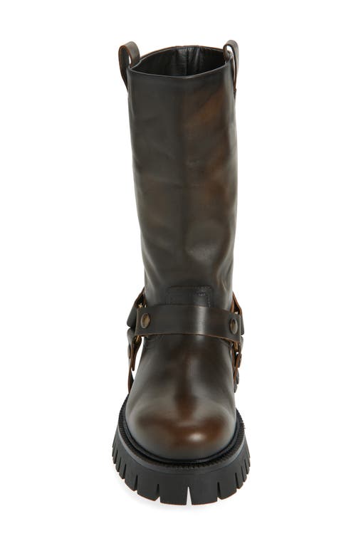 Golden Goose Kurt Chunky Low Heels Ankle Boots In Brown Leather In Brown
