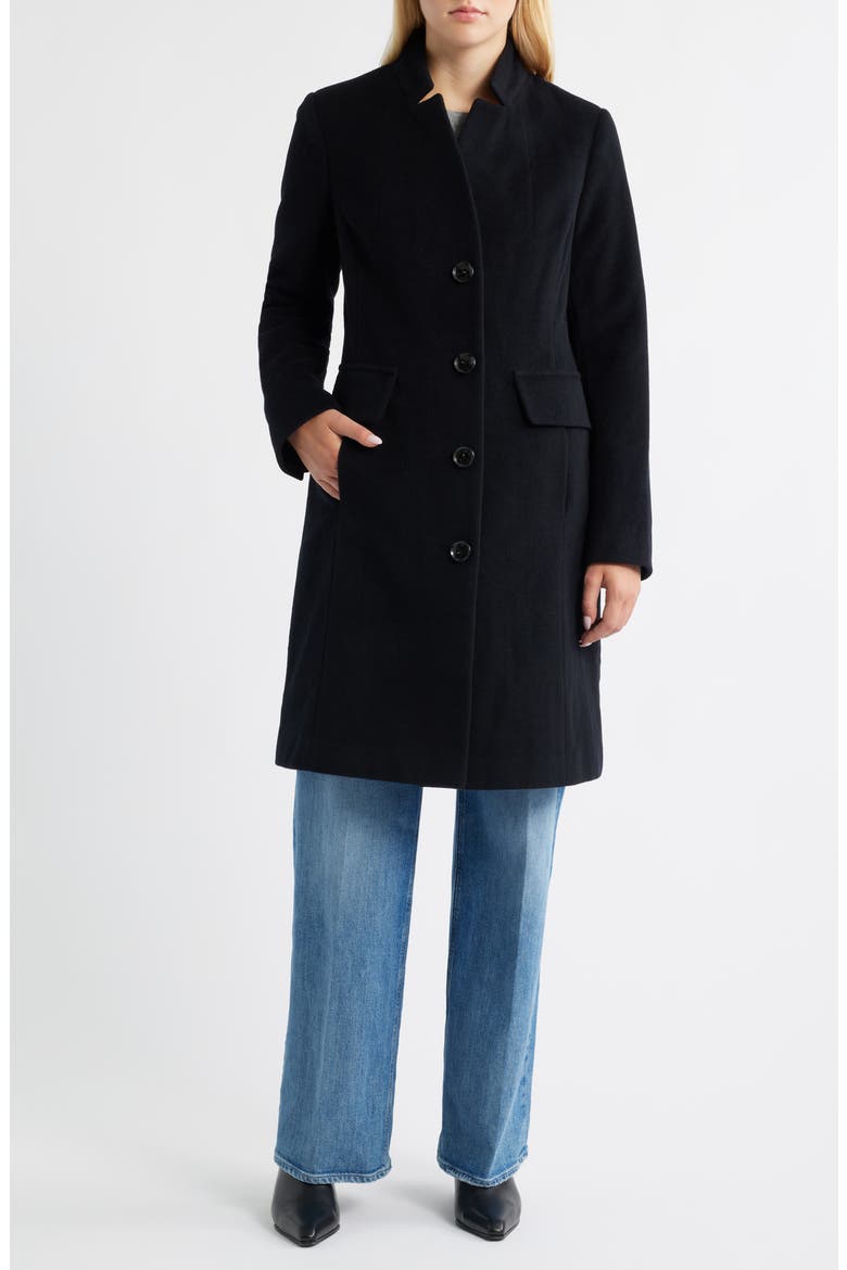 Wool Blend Coat, Main, color, BLACK