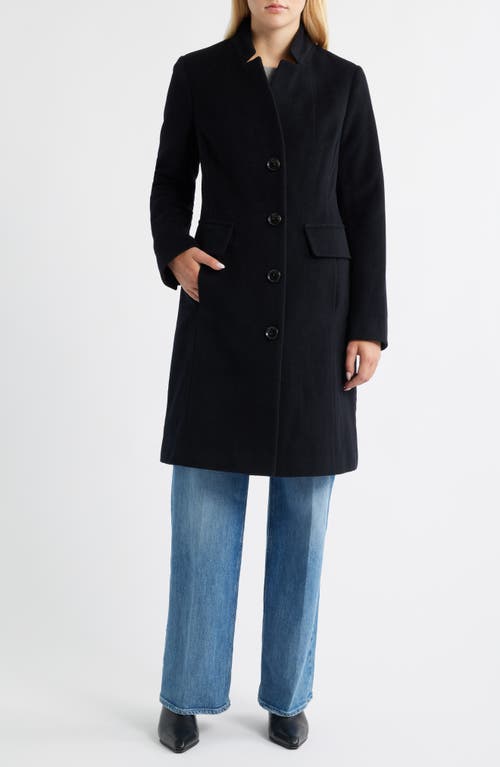 London Fog Wool Blend Coat In Black
