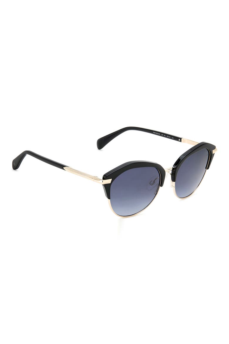 55mm Gradient Round Sunglasses, Alternate, color, BLACK/ GREY SHADED