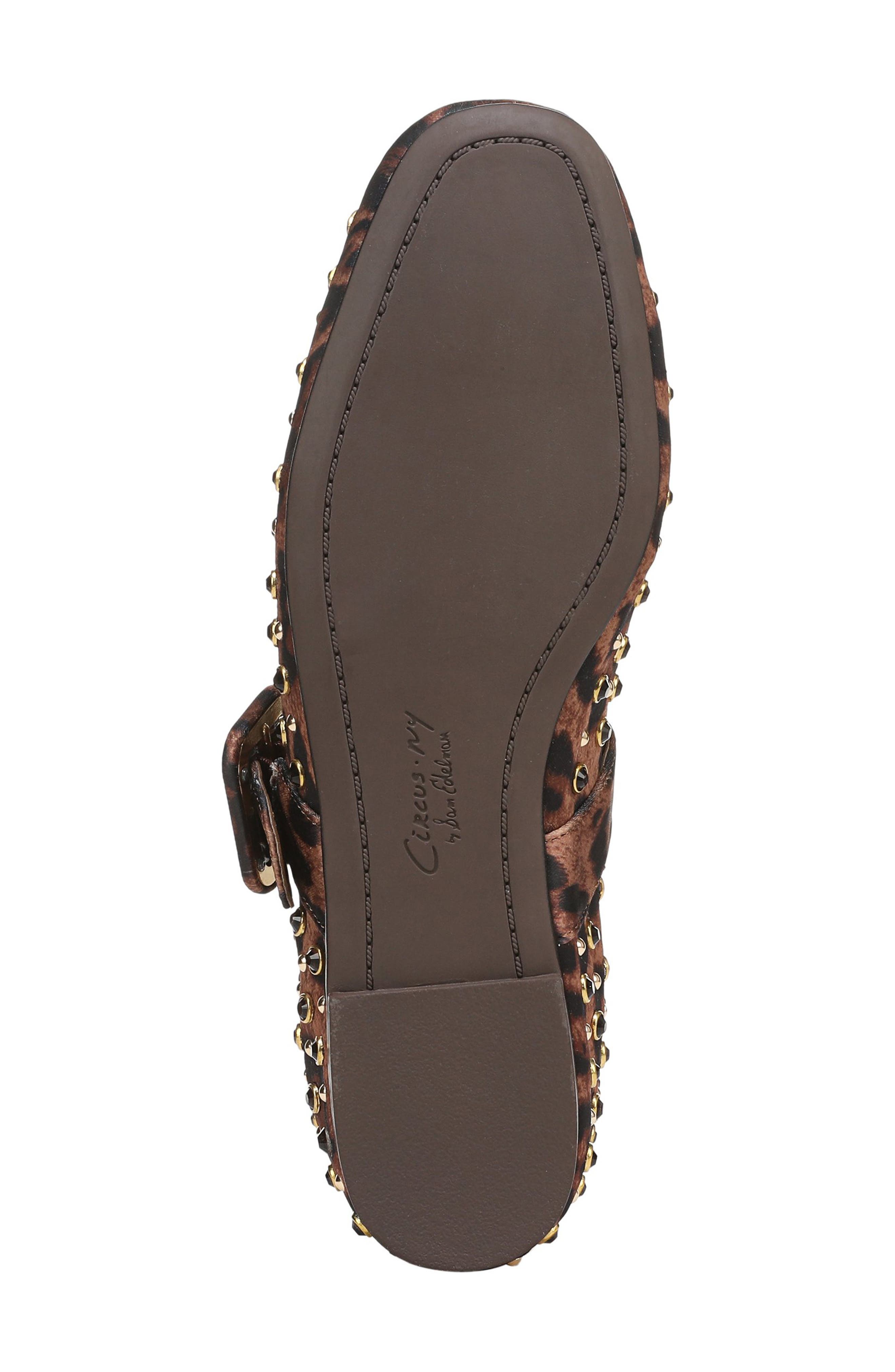 Circus NY by Sam Edelman Blaire Studded Mary Jane Flat, Alternate, color, Black/ Cognac Multi