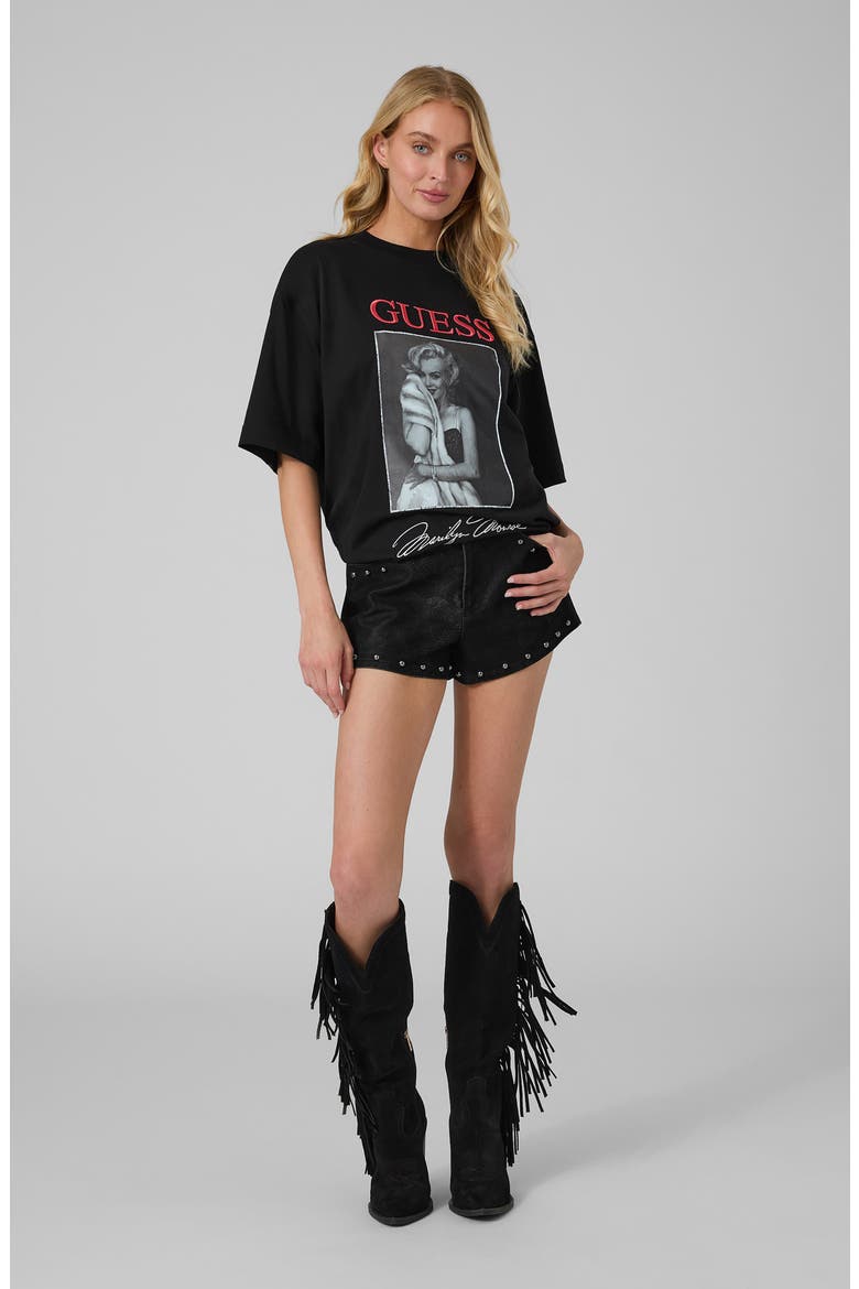 x Marilyn Monroe Oversized Graphic T-Shirt, Alternate, color, JBLACK-BLACK