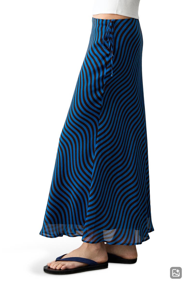 Wave Print Midi Skirt, Alternate, color, VIBRANT BLUE