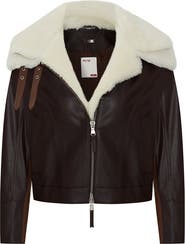 PCFG Double Collar Leather  Jacket