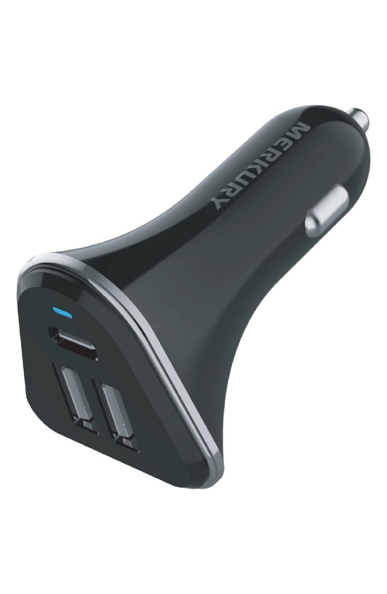 MERKURY INNOVATIONS 3 Port USB Car Charger, Main, color, Black