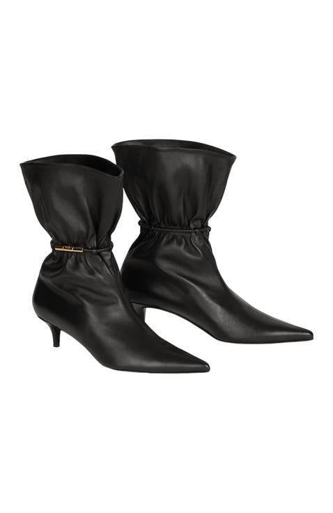 Sphynx Smooth Leather Ankle Boots