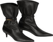 Balmain Sphynx Smooth Leather Ankle Boots