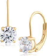 JARDIN Round Cubic Zirconia Drop Earrings