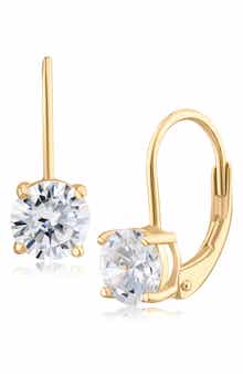 Round Cubic Zirconia Drop Earrings (Nordstrom Exclusive)