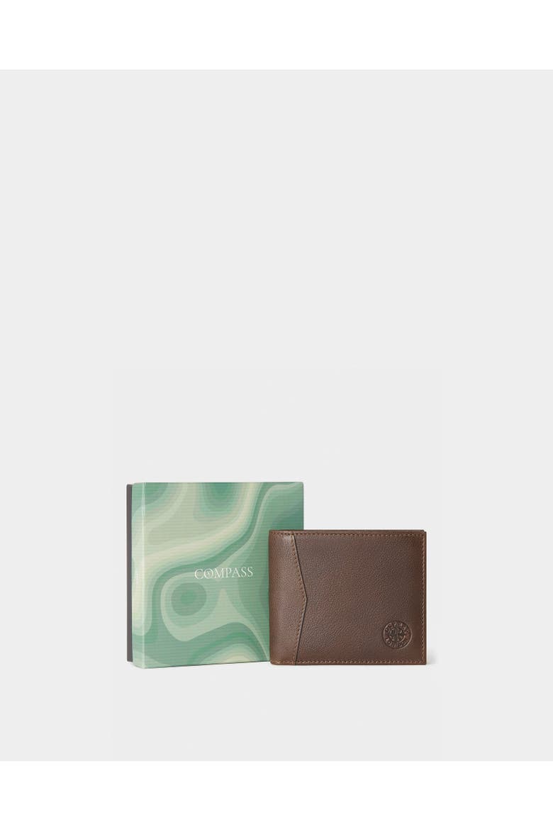The Compass Leather Coin Wallet, Main, color, Tan
