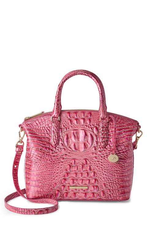 Duxbury Croc Embossed Leather Satchel