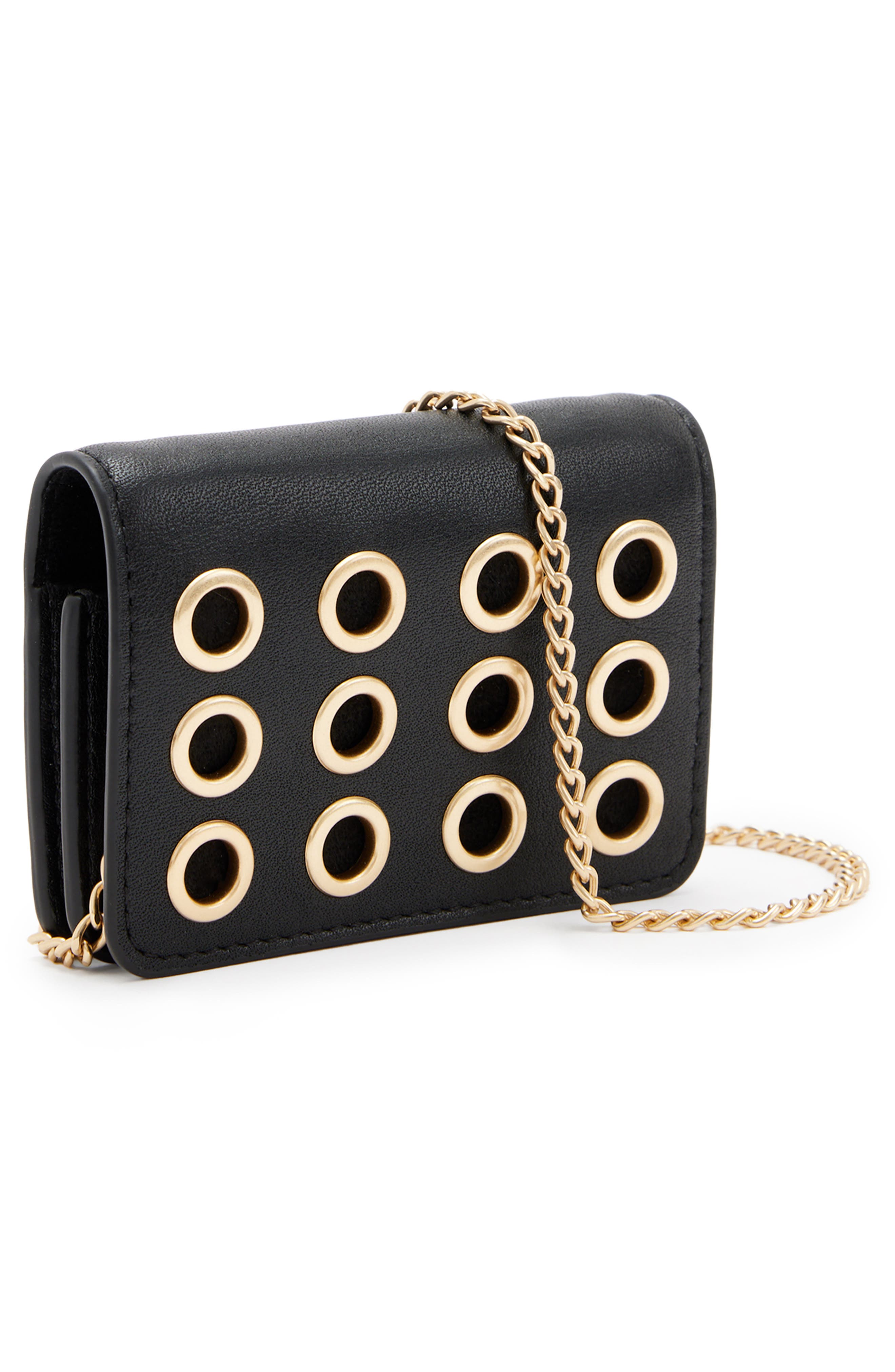 AllSaints Tallulah Eyelet Leather Convertible Crossbody Bag, Alternate, color, 