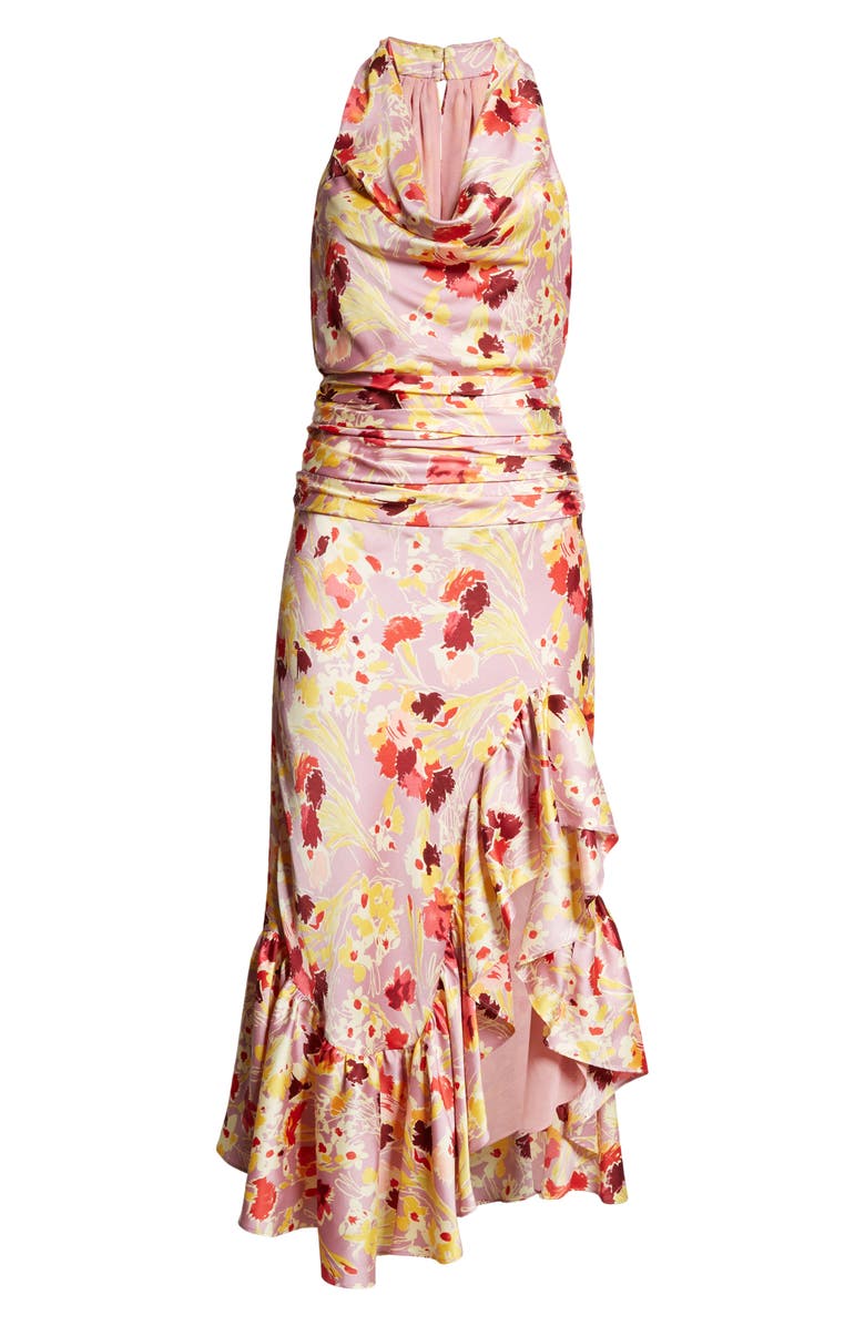 Cinq à Sept Olivia Tossed Floral Cowl Neck Dress, Alternate, color,