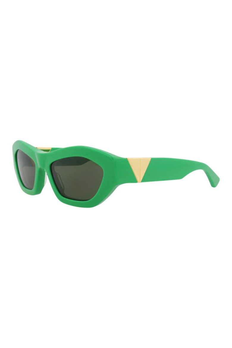 54mm Round Polarized Sunglasses, Alternate, color, GREEN GREEN GREEN