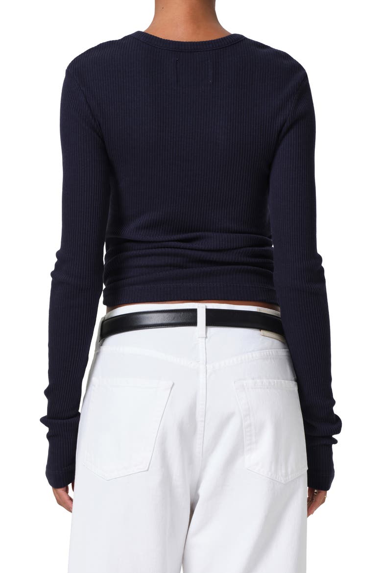 Bina Rib Crewneck Sweater, Alternate, color, NAVY