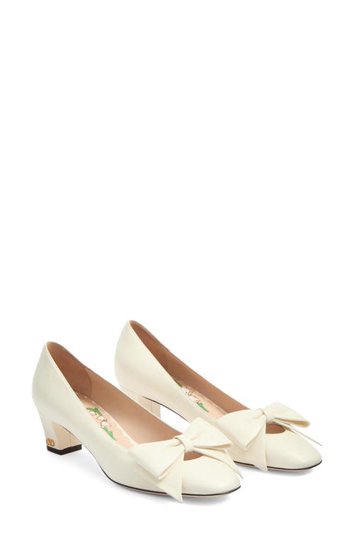 Shop Valentino Garavani Bowow Pump In Ivory