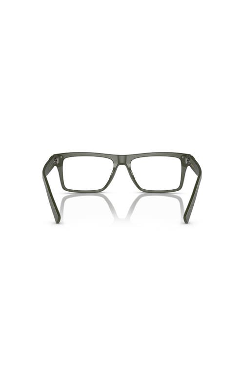 Dolce & Gabbana Dolce&gabbana 52mm Rectangle Optical Glasses In Green
