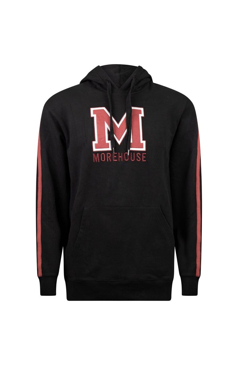 FISLL Men's FISLL Black Morehouse Maroon Tigers Oversized Stripes Pullover Hoodie, Alternate, color, 
