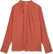 Reiss Marta Drape Cutout Crepe Top