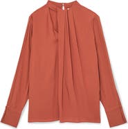 Reiss Marta Drape Cutout Crepe Top